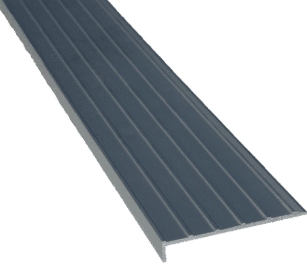 Aluminium rigid stair nosing black